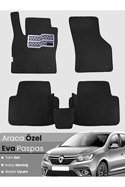 stiloto Renault Symbol 3 (2013-2020) Uyumlu EVA Paspas Tam Set–Araca Özel,Su ...