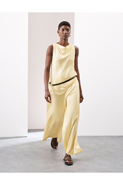 Marks & Spencer Cupro Karışımlı Geniş Paça Pantolon