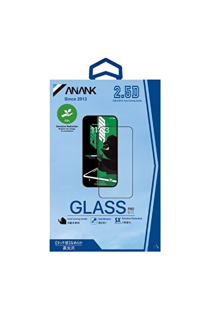 Anank IPhone 15 Pro Max Case - 2.5D CG Glass Screen Protector - Black