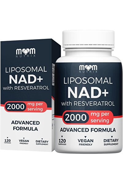 MOM NUTRIX Liposomal NAD Resveratrol 2000 mg 120 Caps - Made in The USA