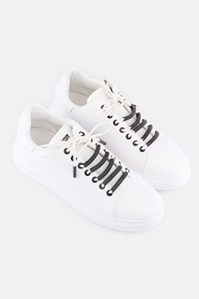 Dkny Women Jewel Lace Up Casual Shoes, White