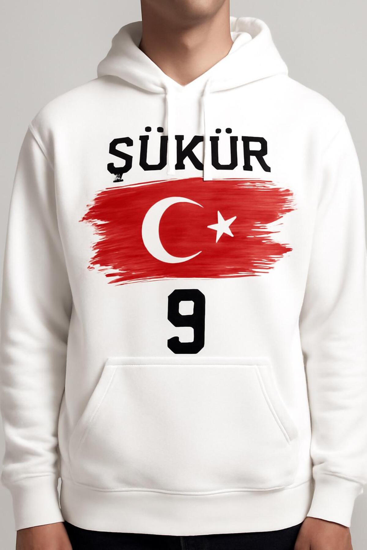 CLASSY.MODA Hakan Şükür Νο. 9 Μαγιό Ποδοσφαίρου Μαγιό Ποδοσφαίρου Εθνικής Ομάδας Τουρκίας Φούτερ με κουκούλα