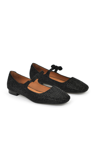 Ziya , Women's Genuine Leather Ballerinas 1531050Z25150444Y Black