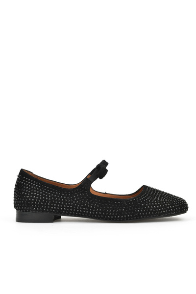Ziya , Women's Genuine Leather Ballerinas 1531050Z25150444Y Black