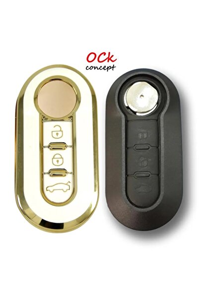 ock concept فيات دوبلو 2010+ سوستال بوكس ​​أبيض حافظة مفتاح السيارة عن بعد حا...