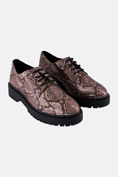 Geox Women Snake Skin Lace Up Casual Shoes, Multicolor