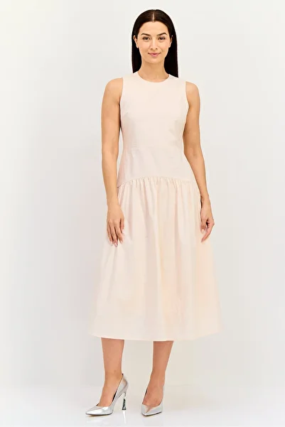 Bebe Women Solid Maxi Dress, Light Pink