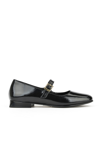 Ziya , Women's Genuine Leather Ballerinas 1531050Z25100780K2 Black