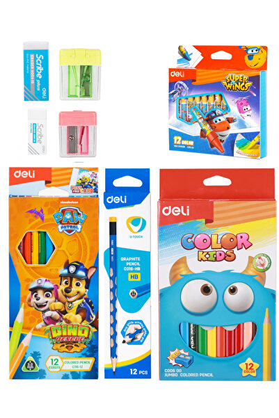 Deli 🖍️ Colorful Stationery Set for Young Learner