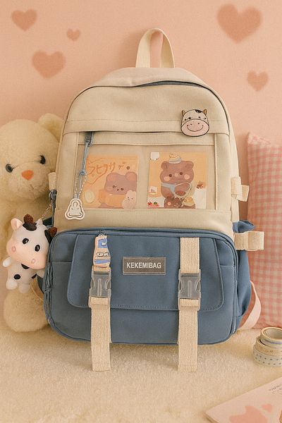 Fillikutum My Melody School Bag Multi-Compartment, Lightweight and Durable Kawaii Backpack