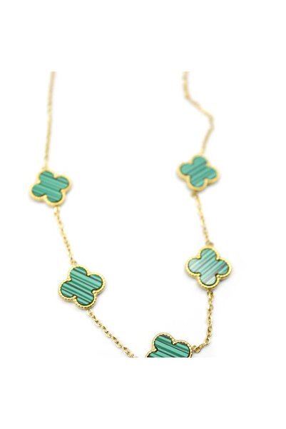 SepetBudur Vc clover necklace - green