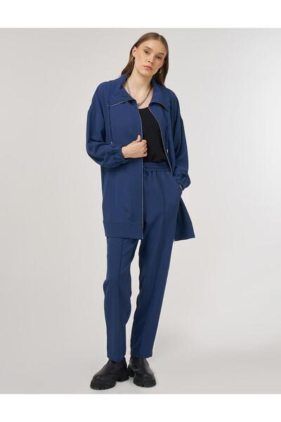 Kayra Wide Collar Double Suit Indigo