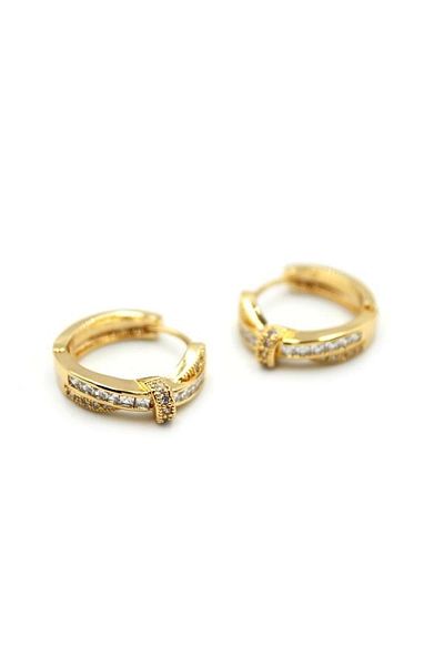 SepetBudur Jewelled Hoop Earrings - Gold