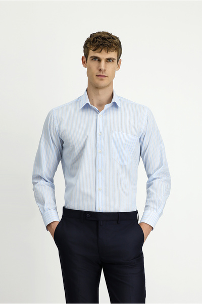Kiğılı Long Sleeve Crotch Striped Cotton Shirt