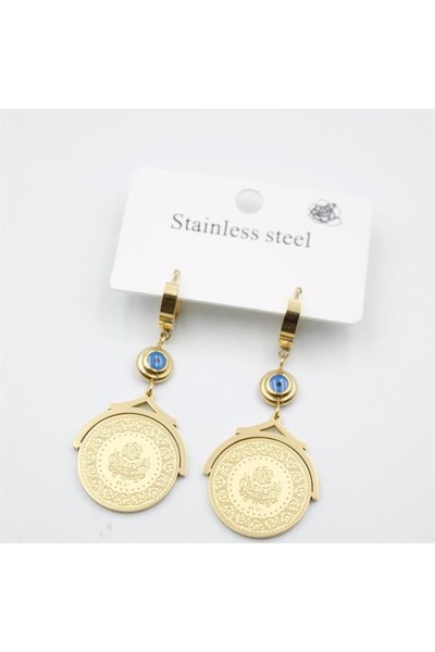 SepetBudur Lira Evil Eye Earrings - Gold