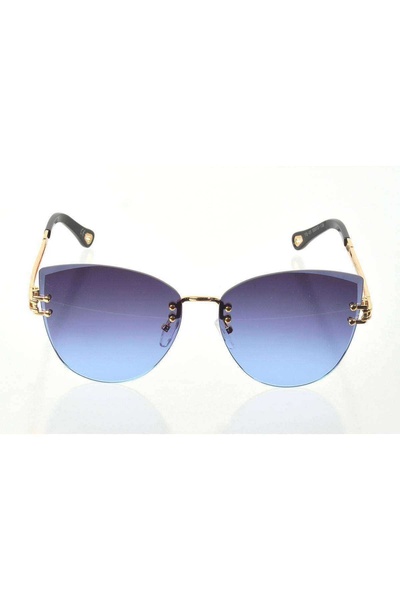 SepetBudur Women's luxury blue colored glass sunglasses - fashion eyewear