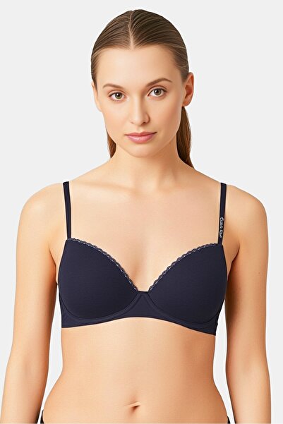 Calvin Klein حمالة صدر نسائية مبطنة بدون أسلاك، لون أزرق داكن