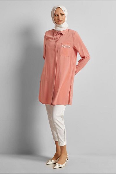 Alvina Linen Look Tunic 45621