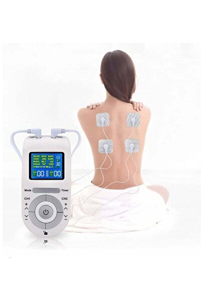 COOYA Digital Electric Cervical Spine Massager, Relief Pain & Fatigue,with 4 Electrode Pads,12 Modes
