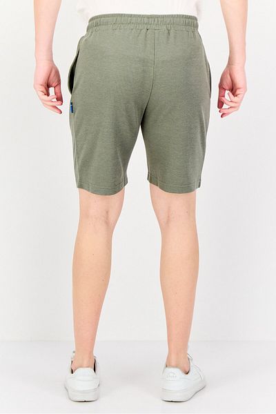 Algspar Men Textured Basic Shorts, Sage Green