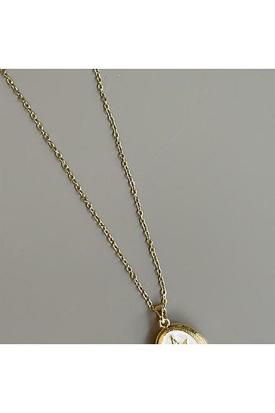SepetBudur North star pendant with cap - white