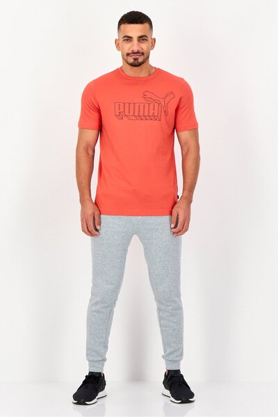 Puma Men Sportswear Fit Short Sleeves Outdoor T-Shirt, Burnt Red