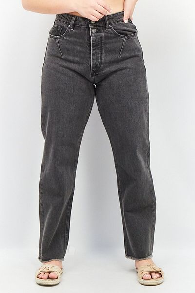 Esprit Women Dad Fit Wash Non Stretchable Jeans, Black