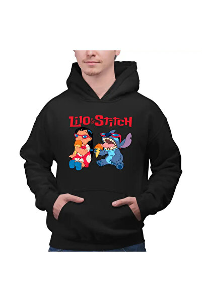 OEM Ανδρικό Φούτερ με Κουκούλα Lilo Stitch Cool Vibes