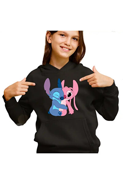 OEM Girls' Stitch Angel Hug Kids Sweatshirt