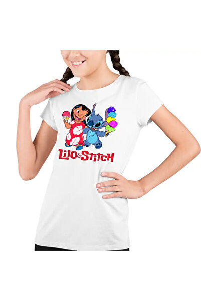 OEM Tricou Copii Fete Lilo and Stitch Ice Cream