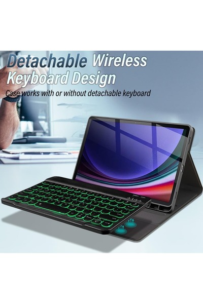TabletCase Samsung Galaxy Tab S9 FE Magic Keyboard Wireless Case with Trackpad, Stand & Backlit Keys