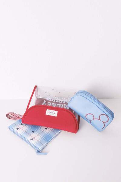 Women'secret Pack of 3 red Mickey toiletry bags