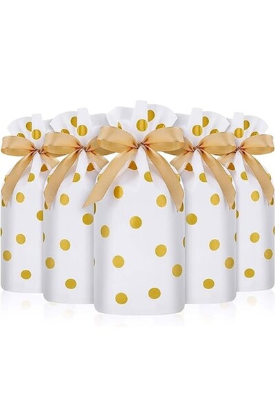 OEM Set 50 Pungi Cadouri cu Sfoara, 23.5x15x6cm, Multifunctionale