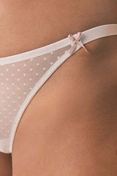 Women'secret Classic grey lace strap panty