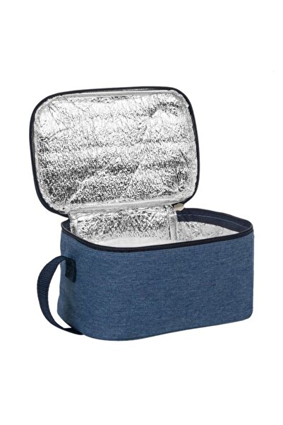 OEM Geanta izoterma cu fermoar, albastru jeans, 4L, 21x12x14cm