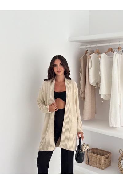 Slim'N Lift Cardigan lung cu buzunare cu textura moale