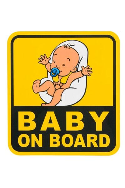 Jumbo Auto Sticker Baby On Board 18x20cm