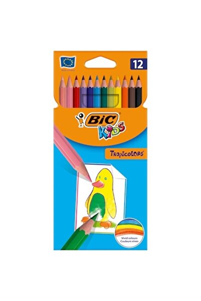 Bic Creioane colorate Tropicolors, diverse culori, pachet de 12 bucăți