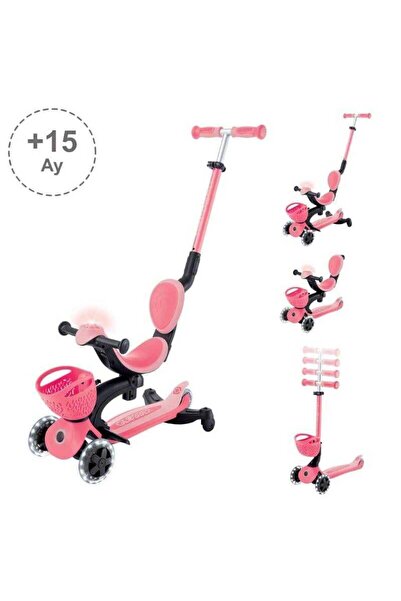 Globber Go Up Baby 360 Işıklı Scooter - Koyu Pastel Pembe 844-210