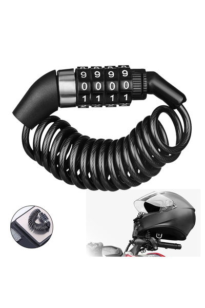 Choice 1pcs Portable Bicycle Lock Password Rope Helmet Lock Bicycle Safety Lock Steel Wire Lock Mountain Bi