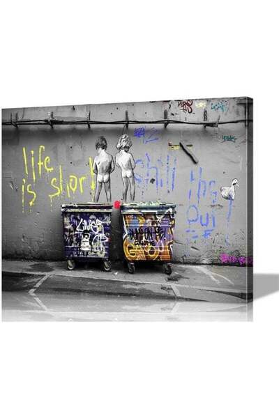 Emoda home Trove Wall Art Colorful Wall Decor Life is Short Chill the Duck ou...