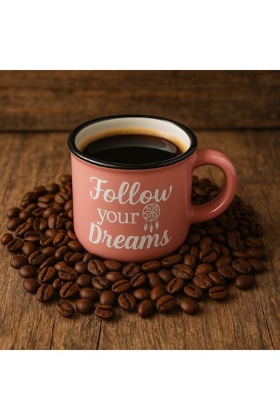 Nekupto Espresso Cup 80 ml, Ceramic, – “Follow Your Dreams”