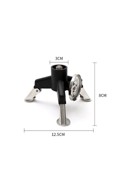 Choice محول موقد غاز للتخييم باللون الأسود، خزان قابل للطي محمول، حامل ثلاثي ...