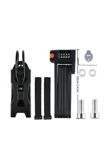 Choice onesize HUA Bicycle Folding Combination Lock Anti-theft Four-digit Combination Lock Rust-proof Alloy