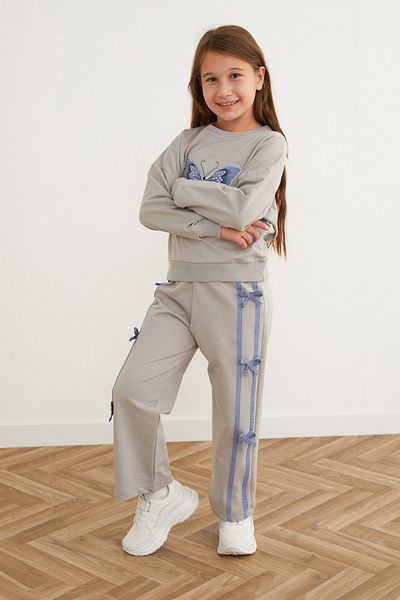 Fulla Moda Butterfly Embroidered Ribbon Girl's Suit
