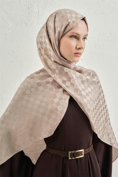 Armine Elegance İpek Pamuk Dama Şal 07