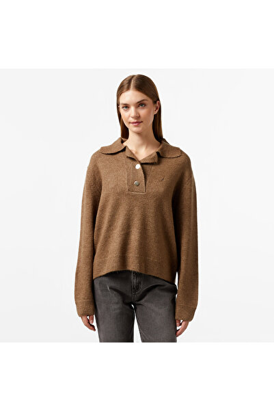 Nautica Kadın Kahverengi Regular Fit Triko