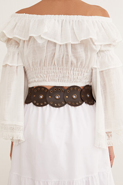 Fulla Moda Μεταλλική ζώνη πόρπης με λεπτομέρεια με μάτι