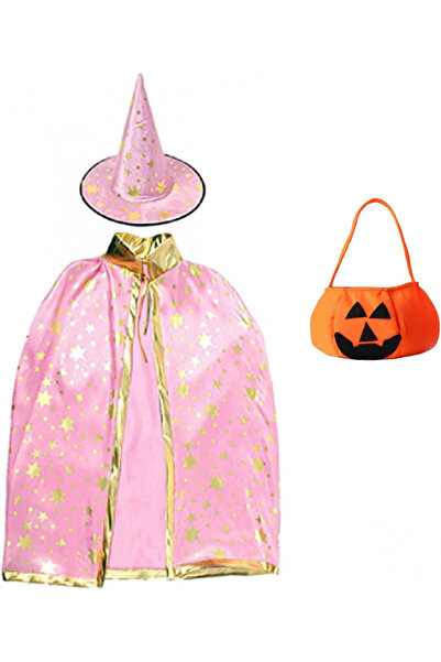 Hallojojo Costum de Halloween, 3 piese, roz/auriu/portocaliu, potrivit pentru...