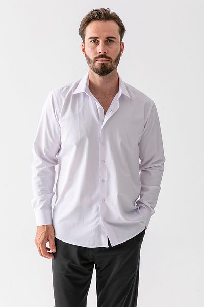 JB John Borners Men's 100% Cotton Regular Fit Shirt White - 2024